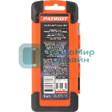 Набор сверл по бетону PATRIOT, 5 шт: 4x75 мм, 5x85мм, 6x100 мм, 8x120 мм, 10x120 мм, в боксе