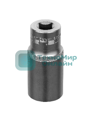 Головка торцевая удлиненная, 27 мм, 6-гранная, CrV, под квадрат 1/2