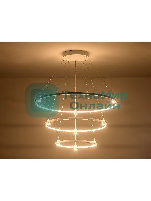 Подвесной светодиодный светильник Ambrella light FL5511/3+9 WH белый 90W 3000K/4200K/6400K D800/600/400*1300 (без ПДУ)