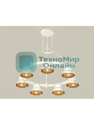 Светильник Ambrella light XR92031402/7 SWH/PYG/CL белый песок/золото желтое полированное/прозрачный GX53 (A9203, C9236, N8144)