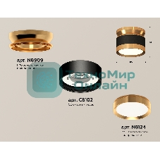 Светильник Ambrella Light XS8102060 SBK/PYG черный песок/золото желтое полированное GX53 (N8909, C8102, N8124)