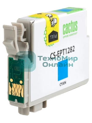 Картридж струйный Cactus CS-EPT1282 (T1282) голубой (7 мл) для Epson Stylus S22/S125/SX420/SX425/Office BX305