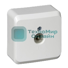 Розетка телевизионная TV 1-м ОП Этюд крем. SchE TVA-002K