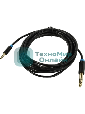 Кабель Vention аудио Jack 6,5 мм M/3,5 M - 3 м