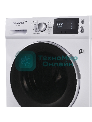 Стирально-сушильная машина Maunfeld MFWM1586WHS белая, загрузка фронтальная 8 кг, 1200об/мин, класс А