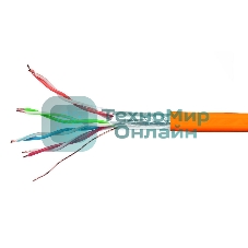 Кабель Cablexpert FPC-5051E-LSZH-4-CU indoor, FTP-LSZH 4x2x0.51, медный, кат.5e, однож., 305м, box, оранжевый