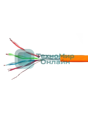 Кабель Cablexpert FPC-5051E-LSZH-4-CU indoor, FTP-LSZH 4x2x0.51, медный, кат.5e, однож., 305м, box, оранжевый