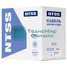 Кабель информационный NTSS NTSS-IN-UUTP4-5E-LSZH-GY cat.5E U/UTP 4 пары 24AWG LSZH внутренний 305м серый