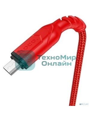 Кабель USB Micro/HOCO HC-44906 X59/1m/2.4A/Нейлон/Red