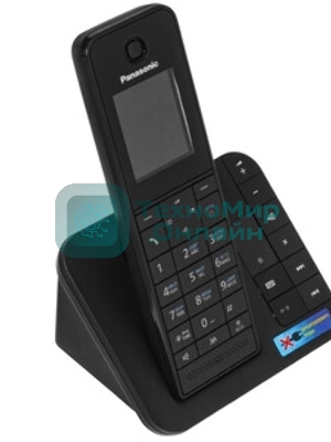 Телефон беспроводной (DECT) Panasonic KX-TGH220RUB черный АОН, Caller ID, 