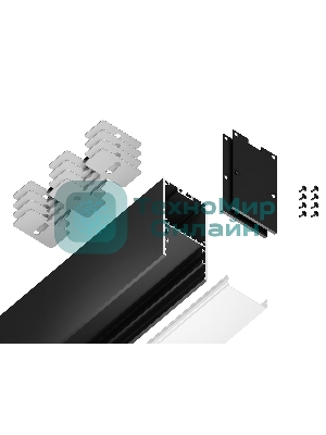 Алюминиевый профиль Ambrella light GP3000BK черный 2000*35*67