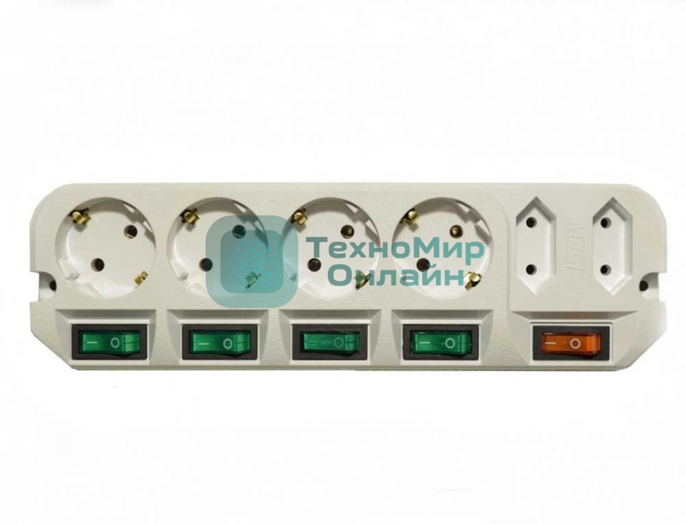 Сетевой удлинитель Most A16 3м (6 розеток) белый (пакет ПЭ)