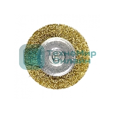 Кордщетка Matrix для дрели 60 мм плоская со шпилькой латунированная витая проволока