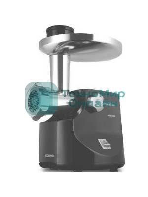 Мясорубка электрическая Kenwood MG474 черный, 1500 Вт, 1.5 кг/мин, реверс, защита от перегрузки, насадки - 6