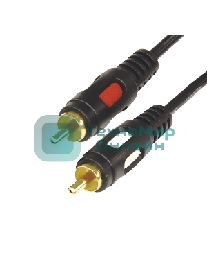 Шнур Rexant 2 RCA - 2 RCA, длина 3 метра, черный (GOLD)