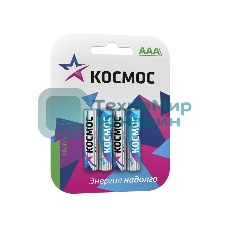 Элемент питания Космос алкалиновый AAA/LR03 BP-4 (блист.4шт)