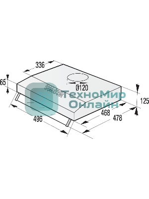 Вытяжка встраиваемая Gorenje WHU529EX/M нержавеющая сталь управление: кнопочное (1 мотор)