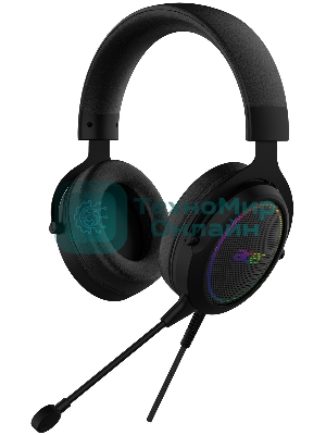 Гарнитура Acer AHW120 чёрный, проводная, USB, подсветка