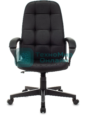 Кресло Бюрократ CH 002 черный, экокожа