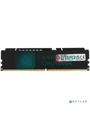 Оперативная память Kingston Fury Beast, DDR5, 32GB (1x32GB), 5200MHz, CL40, DIMM, радиатор, черный