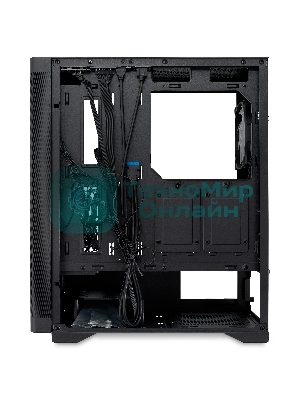Компьютерный корпус HSPD M520, Mesh Mid Tower, черный, slide TG, 0.45 SPCC, 4x120мм ARGb ATX, mATX, mITX 160/330/184мм 2x2.5
