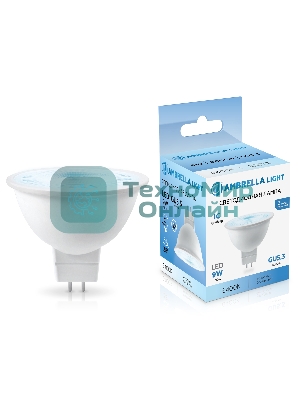 Лампа светодиодная	Ambrella light 170906 LED MR16 9W IC GU5.3 6400K 175-265V 38°