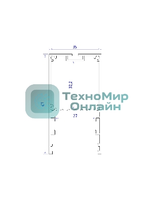 Алюминиевый профиль Ambrella light GP3000BK черный 2000*35*67