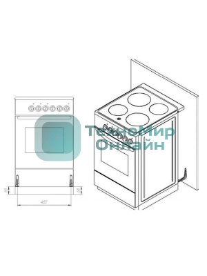 Плита газовая Лысьва ГП 400 МС -2у черный, конфорок 4 газовых, духовка 57 л, 50 см x 84 см x 60 см