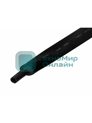 Термоусаживаемая трубка Rexant 22,0/11,0 мм, черная, упаковка 10 шт. по 1 м