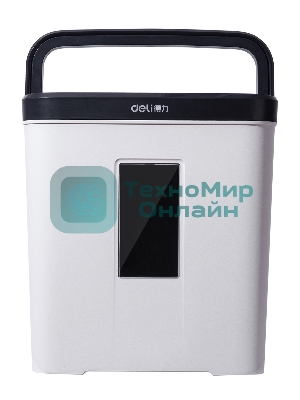 Шредер Deli E9939 белый (секр.P-4)/фрагменты/5лист./12лтр./скобы