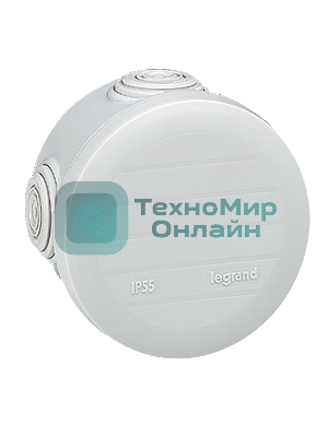 Plexo Коробка IP55, круглая, 70х45 мм, 4 ввода