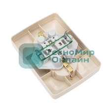 Розетка Kranz 2-ая DEA с/з с/у 16А бежевый (1/10/100)