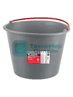 Ведро строительное Matrix пластмассовое 16 л, ударопрочное, обрезиненная ручка