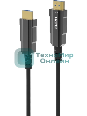 Кабель аудио-видео Digma HDMI (m)/HDMI (m) 20м. позолоч.конт. черный (HDMI-AOC2.1-20)