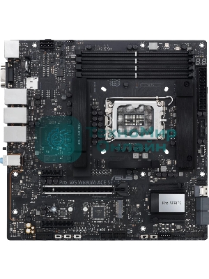 Материнская плата Asus PRO WS W680M-ACE SE, LGA1700, Intel W680, 4xDDR5, 8xSATA, 2xM.2, 1xPCIe 5.0 x16, 1xPCIe 3.0 x4, 1xPCIe 3.0 x1, 1xDP, 1xHDMI, 1xVGA, 3x2.5Gb LAN, 1xUSB-C 10Gbps, 1xUSB-A 10Gbps, 4xUSB-A 5Gbps, 3x3.5 мм, 7.1, mATX