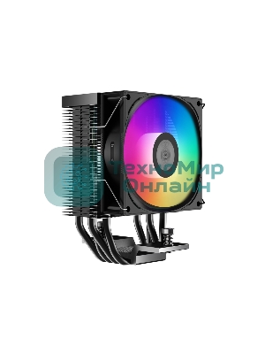 Кулер PCCooler R400 ARGb черный 92мм алюминий+медь 2200r m 30db 4-pin 180W 133мм