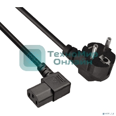 Кабель питания ExeGate OfficePC PC-1,8 450W (Евровилка Schuko ->C13 угловой, черный, 1.8м)