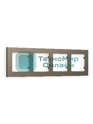 Рамка ALFA Techno (Темная бронза матовый) 4-ая AF220634