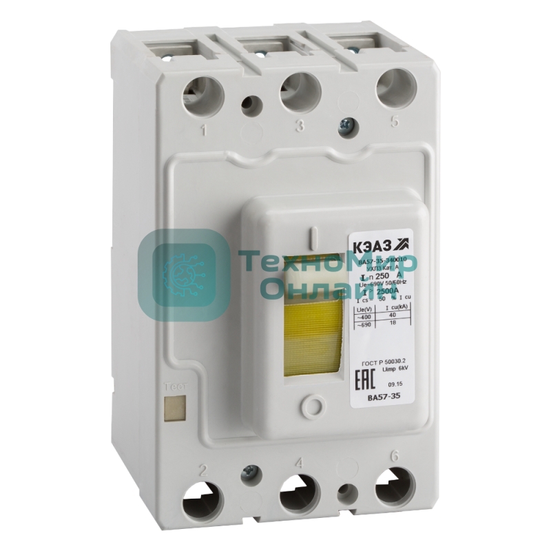 Выключатель автоматический ВА57-35-340010 80А 1250Im 690AC УХЛ3 КЭАЗ 108580