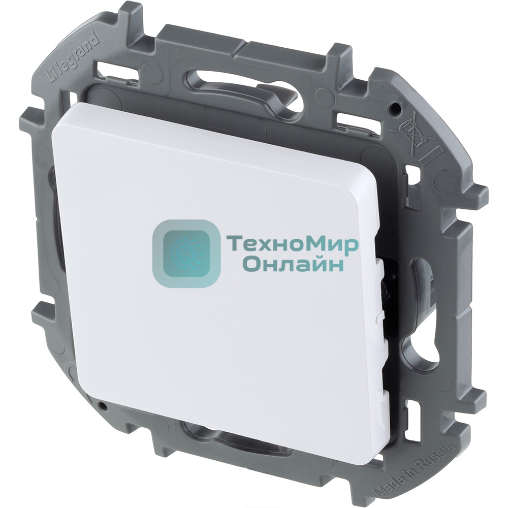 Переключатель 1-клавишный 10AX 250 В белый