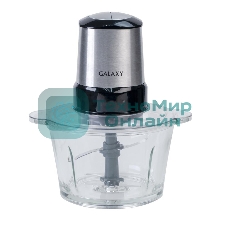Измельчитель электрический Galaxy Line GL 2355, серебристый с черным, стеклянная чаша 1,5 л, 400 Вт, импульсный режим
