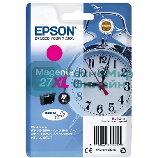 Картридж струйный Epson 27XL T2713 (C13T27134022/C13T27134020) пурпурный, 10.4 мл (1100 стр.), для WF7110/7610/7620