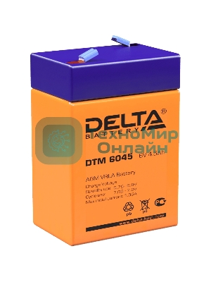 Батарея для ИБП Delta DTM 6045 (6V 4.5Ah)