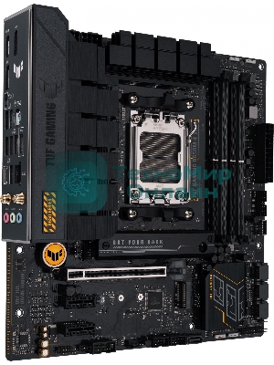 Материнская плата ASUS TUF GAMING B650M-E WIFI, AM5, AMD B650, 4xDDR5, 4xSATA, 2xM.2, 1xPCI-E 4.0 x16, 2xPCI-E x1, 2xDP, 1xHDMI, 1x 2.5Gb LAN, 1xUSB-A 3.2 Gen 2, 2xUSB-A 3.2 Gen 1, 4xUSB 2.0, 1xUSB-C 3.2 Gen 2, 3x3.5 мм, 7.1, Micro-ATX