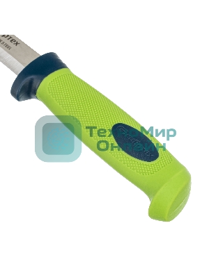 Нож универсальный Сибртех с чехлом, обрезиненная рукоятка, 220 мм, лезвие 100 мм