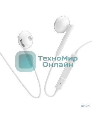 Проводные наушники Hoco L10 белый, вкладыши, микрофон на проводе