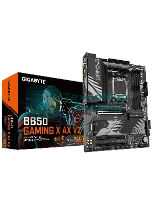 Материнская плата Gigabyte B650 GAMING X AX V2, AM5, AMD B650, 4xDDR5, 4xSATA, 3xM.2, 1xPCI-E 4.0 x16, 2xPCI-E 3.0 x1, 1xUSB-A 3.2 Gen 2, 3xUSB-A 3.2 Gen 1, 1xUSB-C 3.2 Gen 2, 1x 2.5Gb LAN, 3x3.5 мм, 7.1, ATX