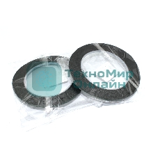 Скотч двусторонний черный вспененный с зеленой защитной лентой толщина 0.5мм ширина 3мм 10м 2 шт