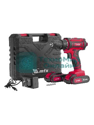 Дрель-шуруповерт MTX CDS-20, 20 В, 2 Ач, 40 Нм, щеточный