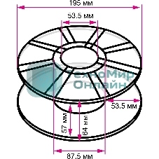 Пластик для принтера 3D Cactus CS-3D-PLA-1KG-S-BL PLA SILK d1.75мм 1кг L326м 1цв.